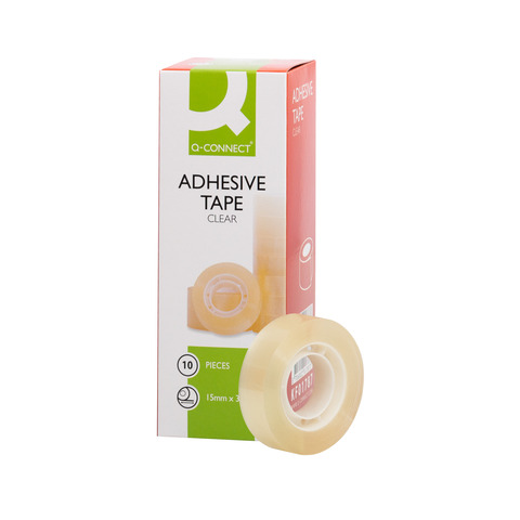 Nastro adesivo trasparente in PP Q-Connect - conf. 10 pezzi - 15 mm x 33 m - KF01787